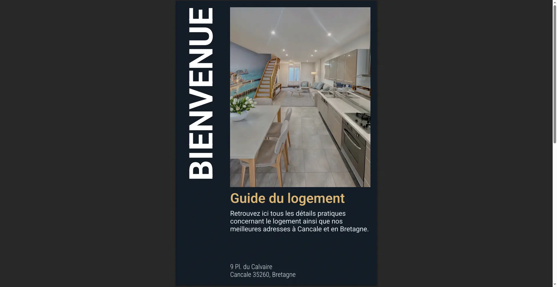 Photo de la page de couverture d'un livret d'accueil.