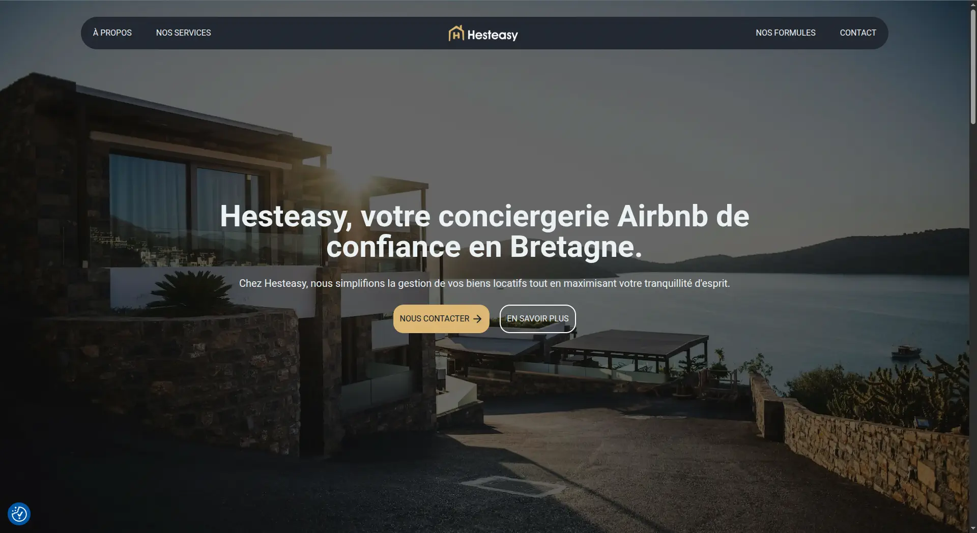 Photo de la page d'accueil du site web de Hesteasy.