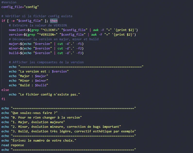 Code du programme d'outil d'automatisation.